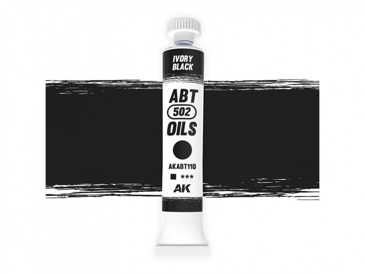 ABT 502 OILS - Ivory black, Eļļas krāsas, AKABT110 ABT 502 OILS - Ivory black, Eļļas krāsas, AKABT110