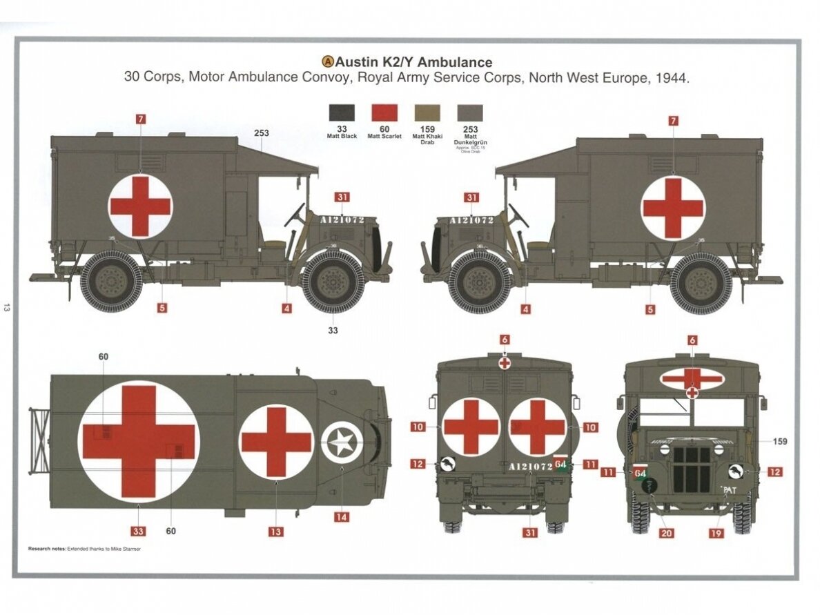 Airfix - British Army Austin K2/Y Ambulance, 1/35, A1375 9 Airfix - British Army Austin K2/Y Ambulance, 1/35, A1375 9