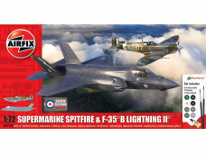 Airfix - Supermarine Spitfire & F-35B Lightning II Then and Now dāvanu komplekts, 1/72, A50190
