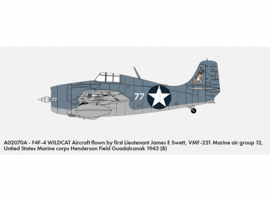 Airfix - Grumman F4F-4 Wildcat, 1/72, A02070A 8 Airfix - Grumman F4F-4 Wildcat, 1/72, A02070A 8