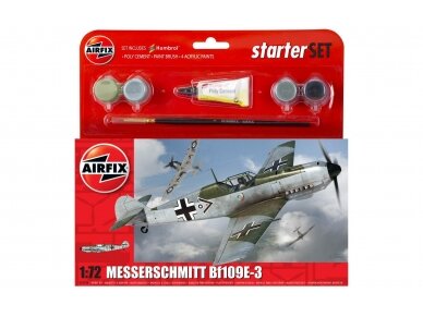 Airfix - Messerschmitt Bf109E-3 dovanų komplektas, 1/72, 55106