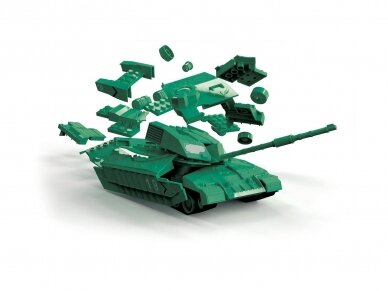 Airfix - QUICK BUILD Challenger Tank Green, J6022 2