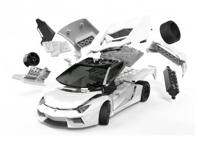 Airfix - QUICK BUILD Lamborghini Aventador white, J6019 2