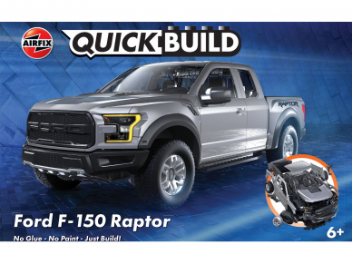 Airfix - QUICKBUILD Ford F-150 Raptor - Grey, J6053 Airfix - QUICKBUILD Ford F-150 Raptor - Grey, J6053