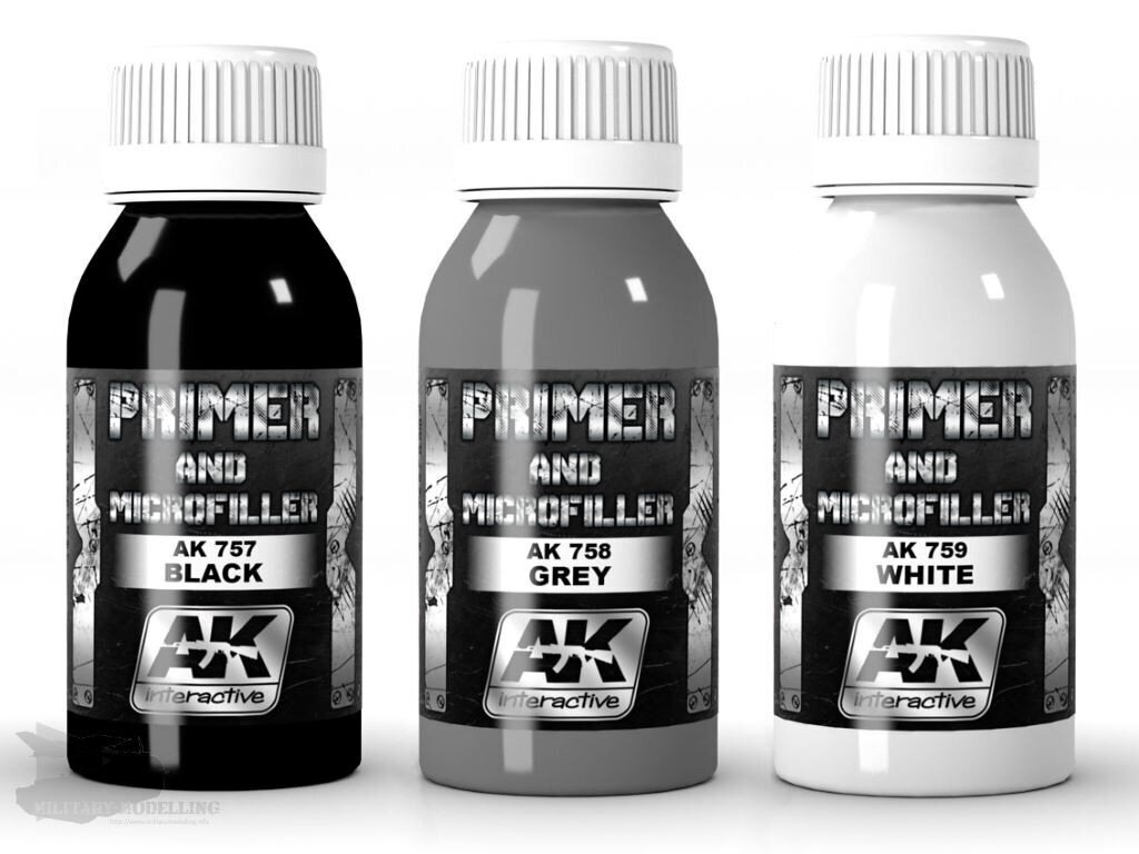 AK Interactive - GREY PRIMER AND MICROFILLER (pilkas gruntas ir mikroužpildas), 100ml, AK758 3