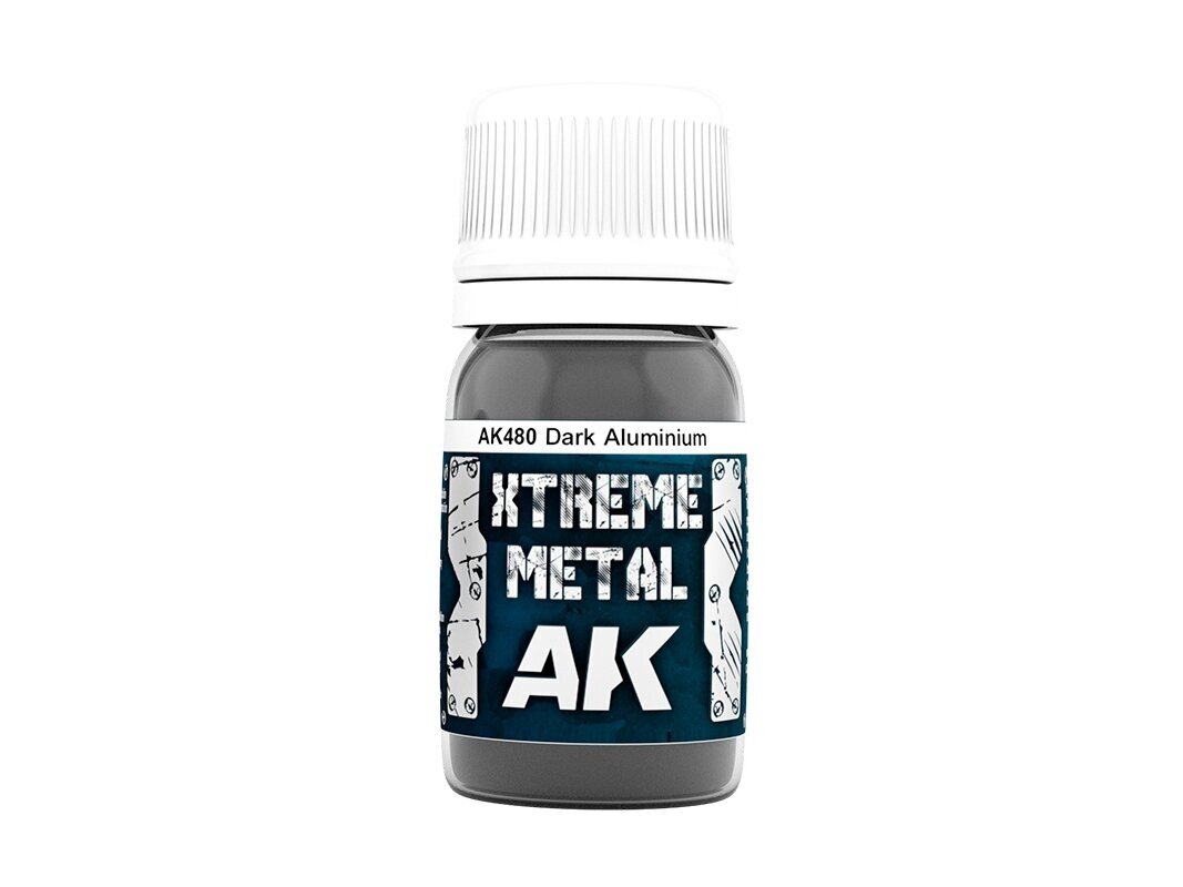 AK Interactive - DARK ALUMINIUM XTREME METAL Эмалевая краска, 30ml, AK480 1 AK Interactive - DARK ALUMINIUM XTREME METAL Эмалевая краска, 30ml, AK480 1