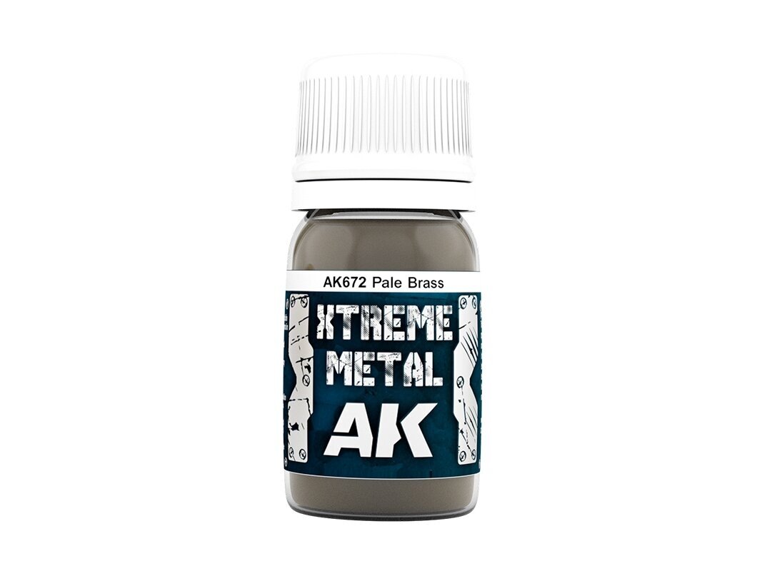 AK Interactive - PALE BRASS XTREME METAL Emailvärv, 30ml, AK672 1