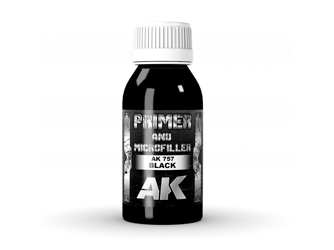 AK Interactive - BLACK PRIMER AND MICROFILLER (juodas gruntas ir mikroužpildas), 100ml, AK757 AK Interactive - BLACK PRIMER AND MICROFILLER (juodas gruntas ir mikroužpildas), 100ml, AK757