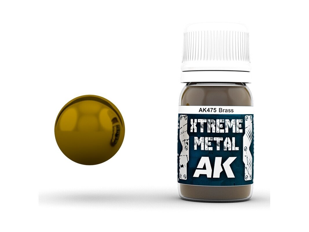 AK Interactive - BRASS XTREME METAL Emaliniai dažai, 30ml, AK475 AK Interactive - BRASS XTREME METAL Emaliniai dažai, 30ml, AK475