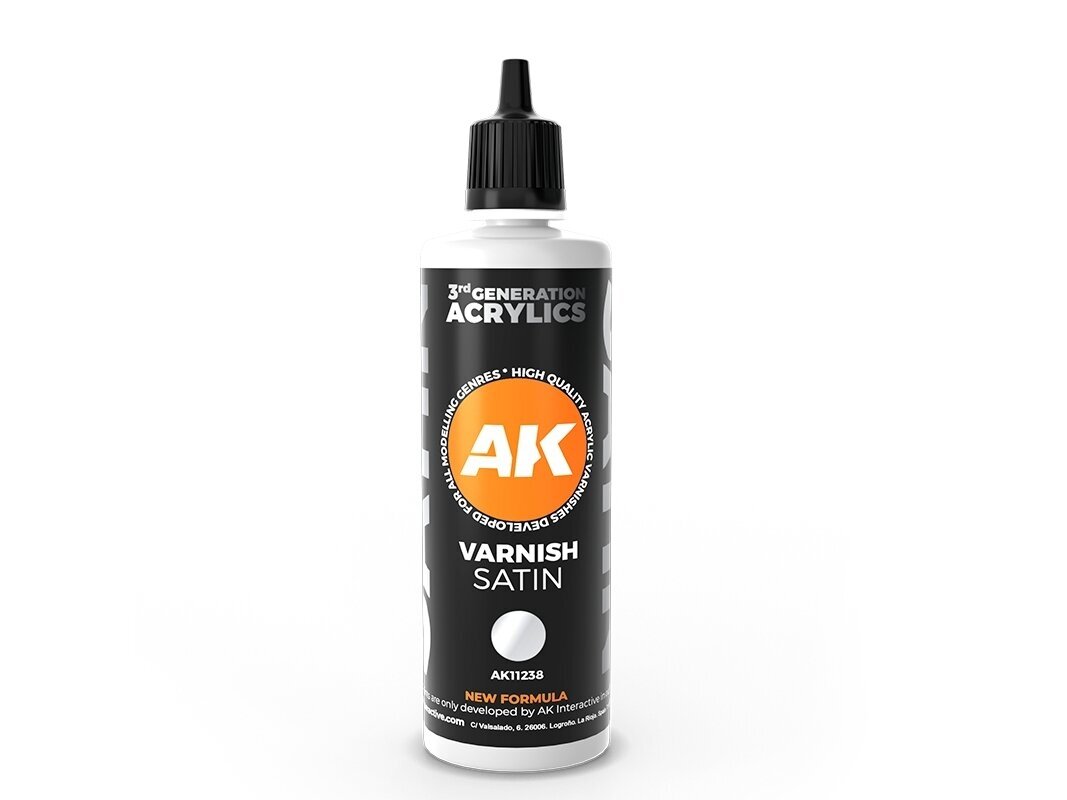 AK Interactive - VARNISH SATIN – 3rd generation poolläik-lakk, 100ml, AK11238 AK Interactive - VARNISH SATIN – 3rd generation poolläik-lakk, 100ml, AK11238