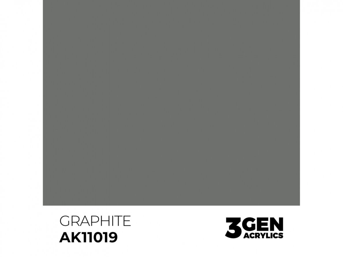 AK Interactive - Graphite - standard 3rd generation Акриловые краски, 17ml, AK11019 1 AK Interactive - Graphite - standard 3rd generation Акриловые краски, 17ml, AK11019 1