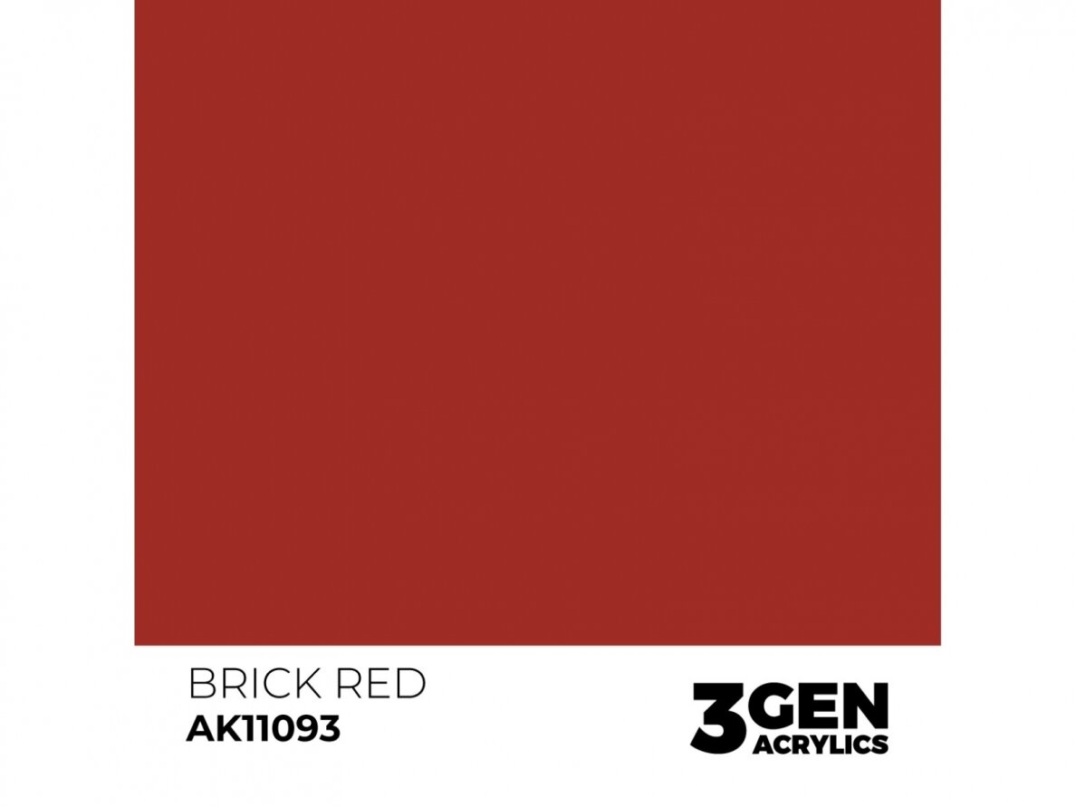 AK Interactive - Brick Red - standard 3rd generation Akrila krāsas, 17ml, AK11093 1 AK Interactive - Brick Red - standard 3rd generation Akrila krāsas, 17ml, AK11093 1