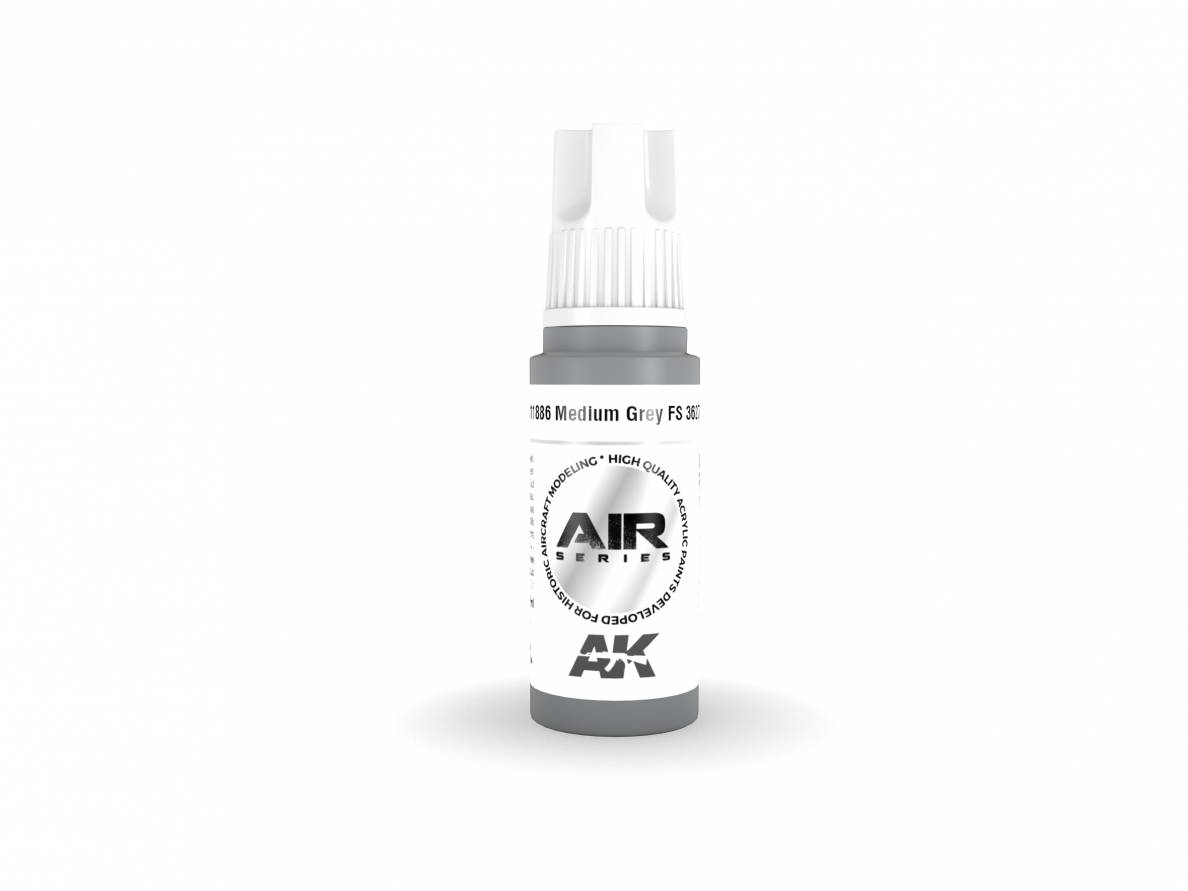 AK Interactive - Medium Grey FS 36270 – AIR 3rd generation Acrylic paint, 17ml, AK11886 AK Interactive - Medium Grey FS 36270 – AIR 3rd generation Acrylic paint, 17ml, AK11886
