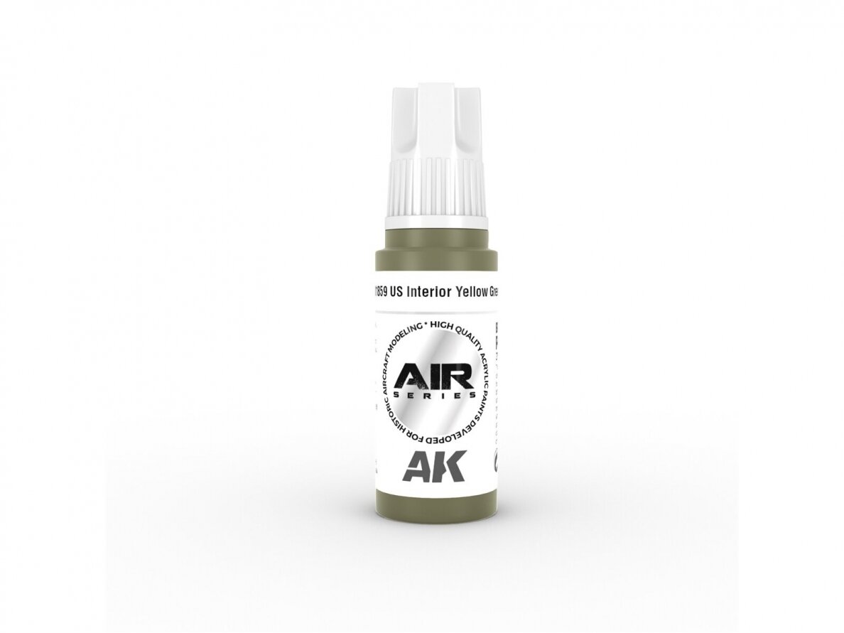 AK Interactive - US Interior Yellow Green – AIR 3rd generation Akriliniai dažai, 17ml, AK11859 AK Interactive - US Interior Yellow Green – AIR 3rd generation Akriliniai dažai, 17ml, AK11859