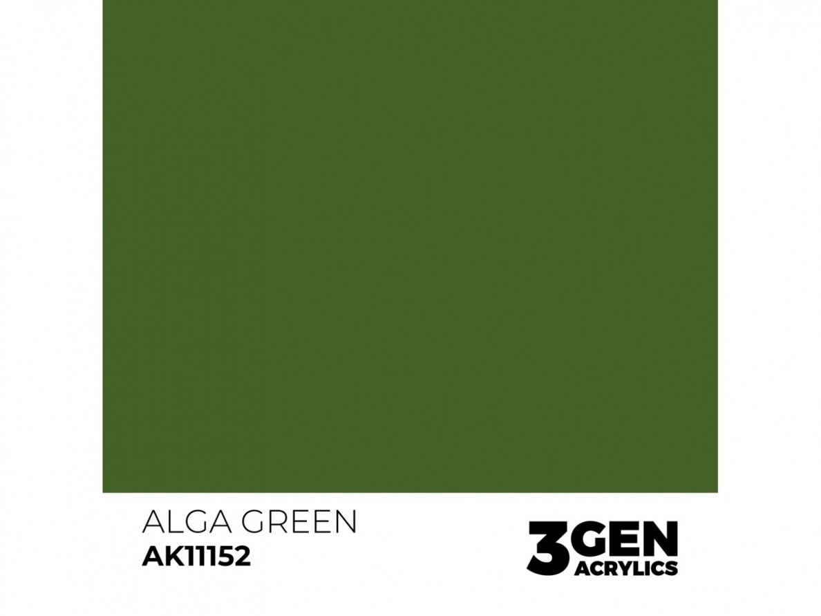 AK Interactive - Alga Green - standard 3rd generation Akrila krāsas, 17ml, AK11152 1 AK Interactive - Alga Green - standard 3rd generation Akrila krāsas, 17ml, AK11152 1