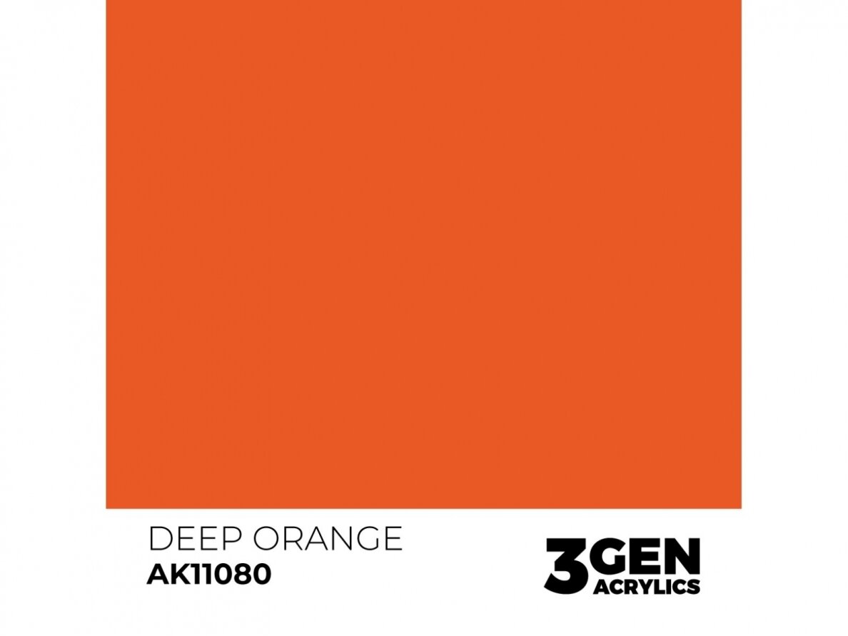 AK Interactive - Deep Orange - standard 3rd generation Акриловые краски, 17ml, AK11080 1