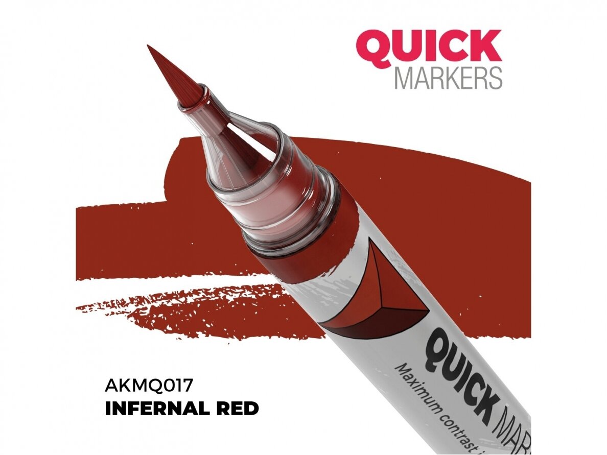 AK Interactive - INFERNAL RED - QUICK MARKER (Marker), AKMQ017 AK Interactive - INFERNAL RED - QUICK MARKER (Marker), AKMQ017