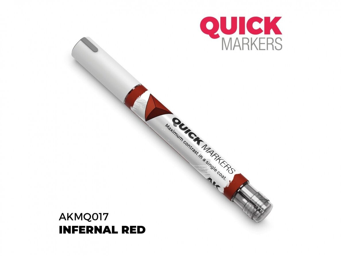 AK Interactive - INFERNAL RED - QUICK MARKER (Marker), AKMQ017 1 AK Interactive - INFERNAL RED - QUICK MARKER (Marker), AKMQ017 1