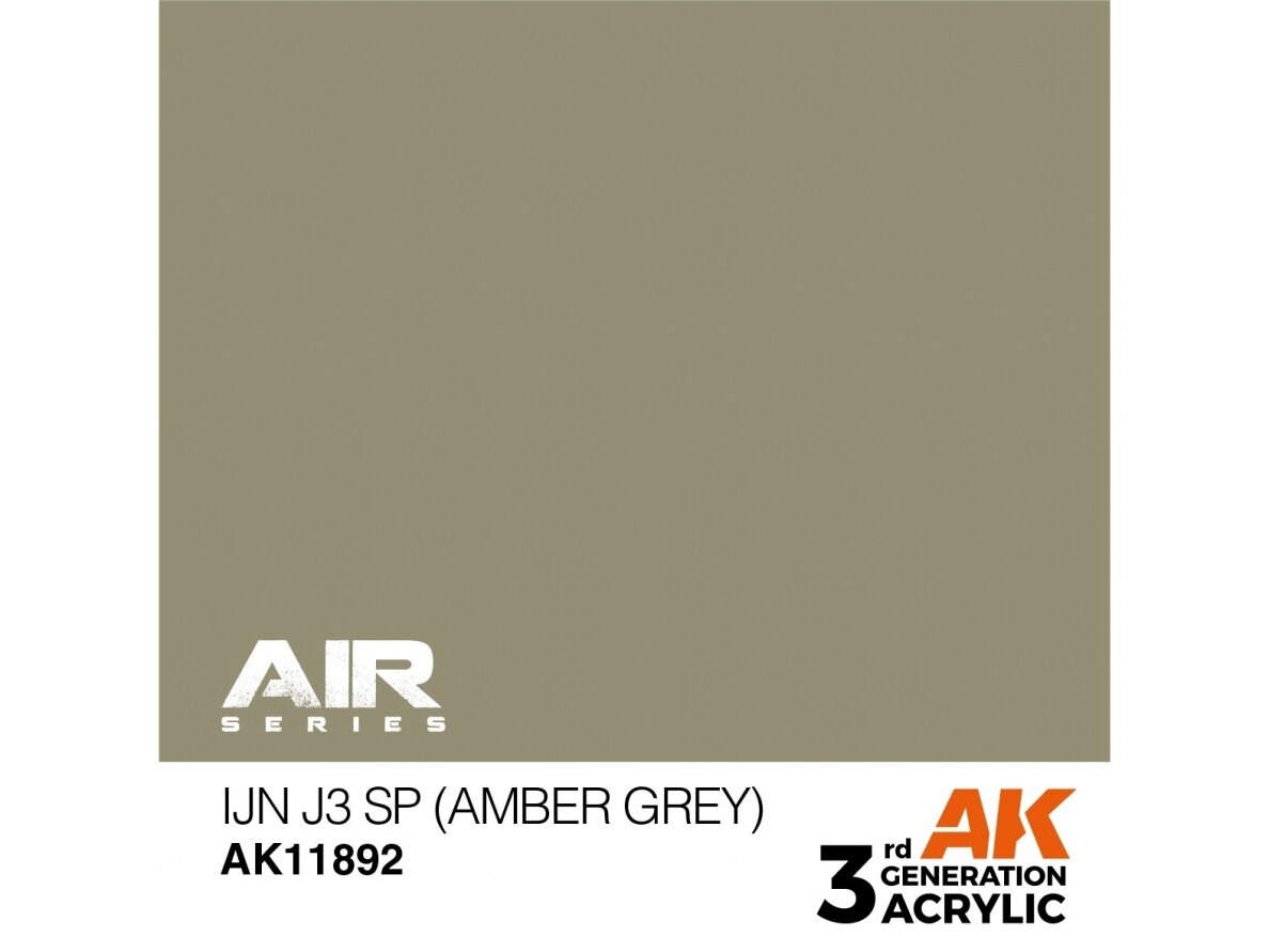 AK Interactive - IJN J3 SP (Amber Grey) – AIR 3rd generation Акриловые краски, 17ml, AK11892 2 AK Interactive - IJN J3 SP (Amber Grey) – AIR 3rd generation Акриловые краски, 17ml, AK11892 2