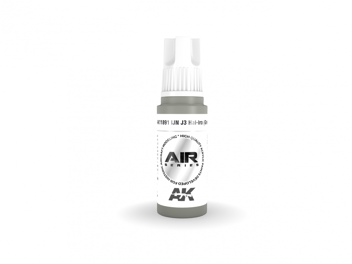 AK Interactive - IJN J3 Hai-iro (Grey) – AIR 3rd generation Акриловые краски, 17ml, AK11891 AK Interactive - IJN J3 Hai-iro (Grey) – AIR 3rd generation Акриловые краски, 17ml, AK11891