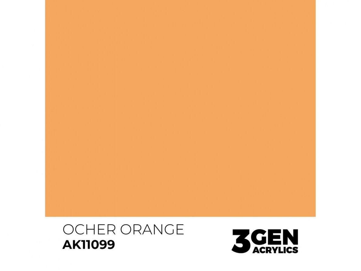 AK Interactive - Ocher Orange - standard 3rd generation Acrylic paint, 17ml, AK11099 1 AK Interactive - Ocher Orange - standard 3rd generation Acrylic paint, 17ml, AK11099 1