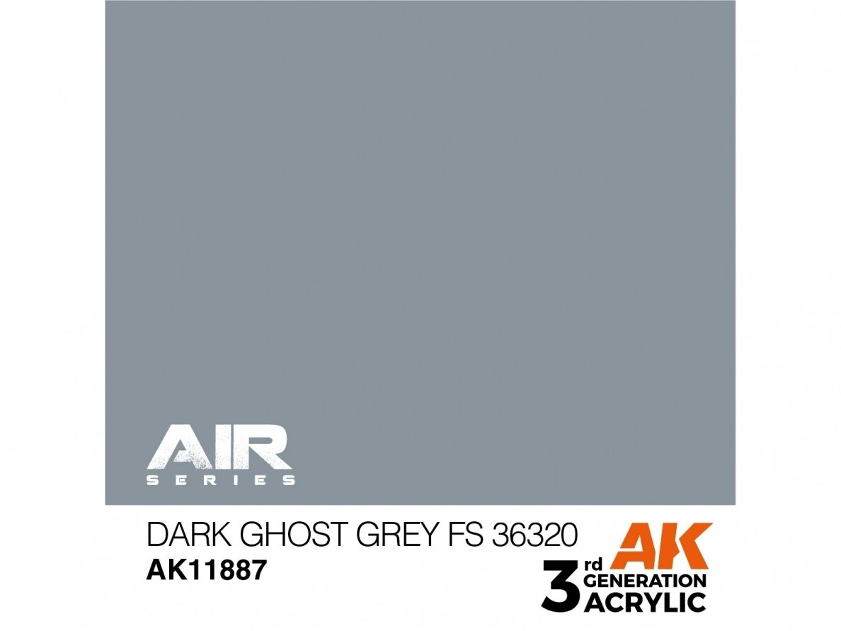 AK Interactive - Dark Ghost Grey FS 36320 – AIR 3rd generation Акриловые краски, 17ml, AK11887 1 AK Interactive - Dark Ghost Grey FS 36320 – AIR 3rd generation Акриловые краски, 17ml, AK11887 1