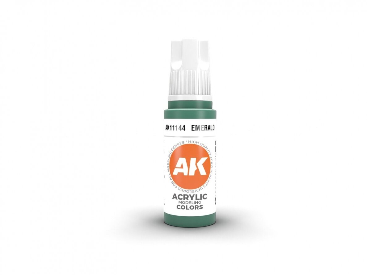 AK Interactive - Emerald - standard 3rd generation Akriliniai dažai, 17ml, AK11144 AK Interactive - Emerald - standard 3rd generation Akriliniai dažai, 17ml, AK11144