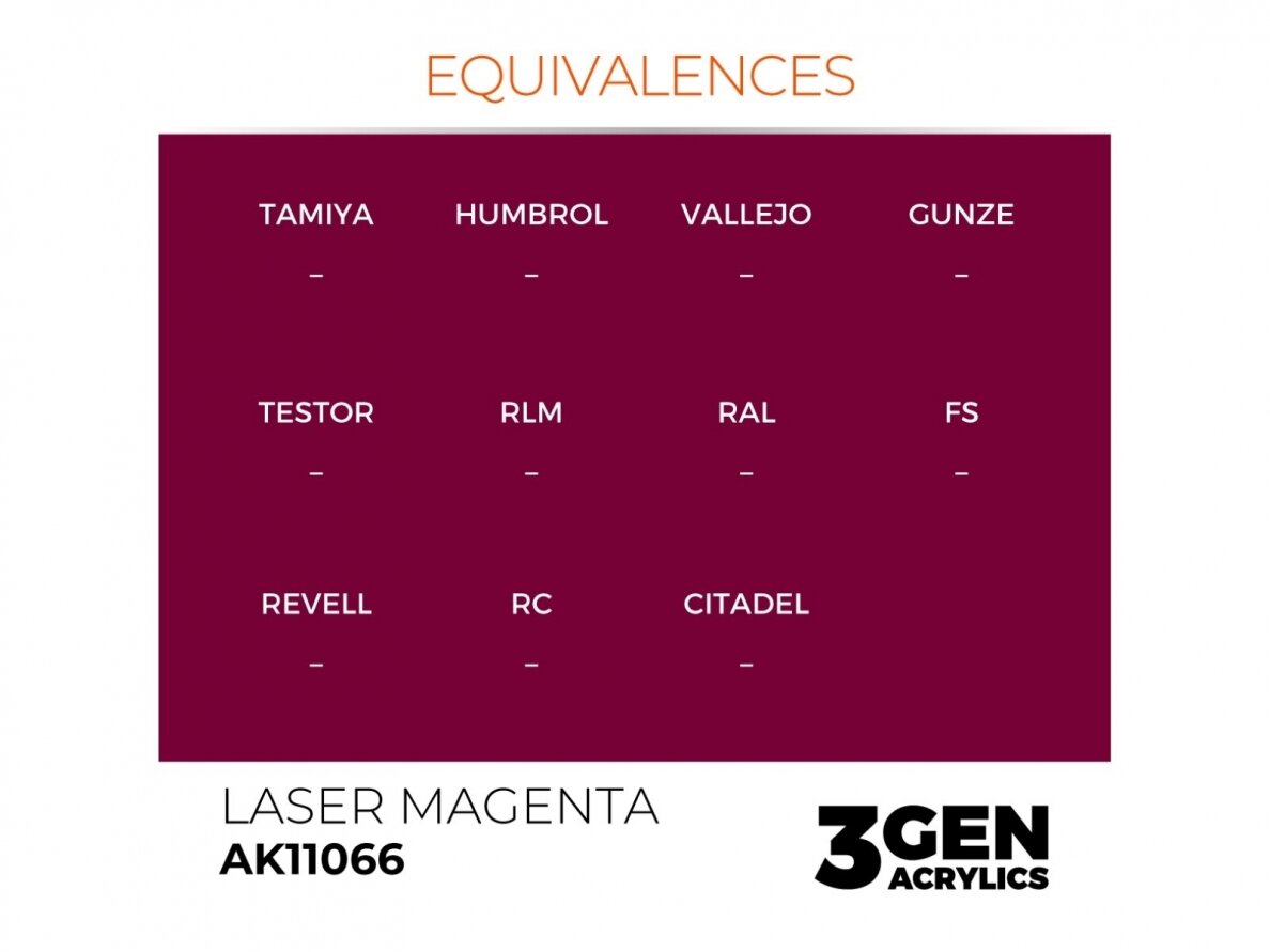AK Interactive - Laser Magenta - standard 3rd generation Akrila krāsas, 17ml, AK11066 2 AK Interactive - Laser Magenta - standard 3rd generation Akrila krāsas, 17ml, AK11066 2