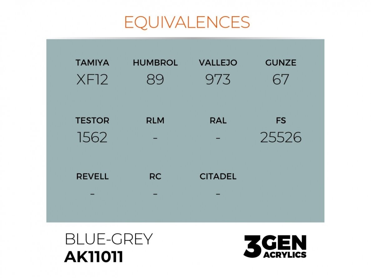 AK Interactive - Blue-Grey - standard 3rd generation Акриловые краски, 17ml, AK11011 2 AK Interactive - Blue-Grey - standard 3rd generation Акриловые краски, 17ml, AK11011 2