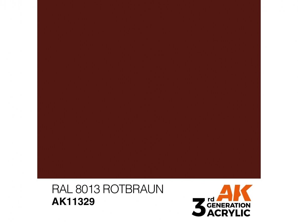 AK Interactive - RAL 8013 Rotbraun – AFV 3rd generation Акриловые краски, 17ml, AK11329 1 AK Interactive - RAL 8013 Rotbraun – AFV 3rd generation Акриловые краски, 17ml, AK11329 1
