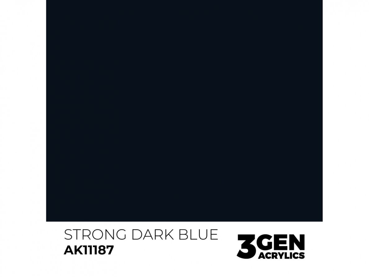 AK Interactive - Strong Dark Blue - standard 3rd generation Акриловые краски, 17ml, AK11187 1 AK Interactive - Strong Dark Blue - standard 3rd generation Акриловые краски, 17ml, AK11187 1
