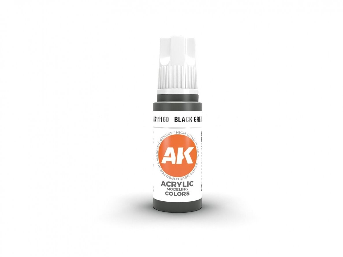 AK Interactive - Black Green - standard 3rd generation Akrüülvärv, 17ml, AK11160 AK Interactive - Black Green - standard 3rd generation Akrüülvärv, 17ml, AK11160