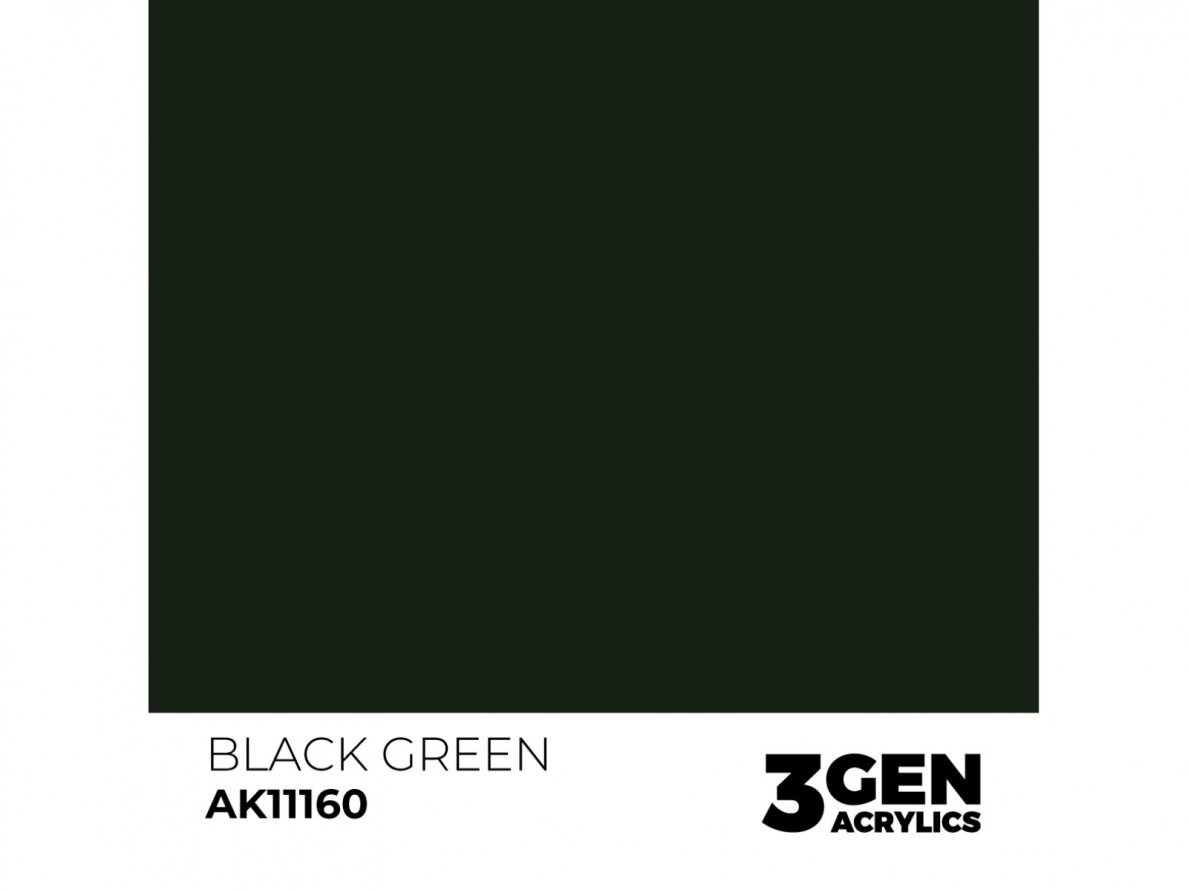 AK Interactive - Black Green - standard 3rd generation Akrüülvärv, 17ml, AK11160 1 AK Interactive - Black Green - standard 3rd generation Akrüülvärv, 17ml, AK11160 1