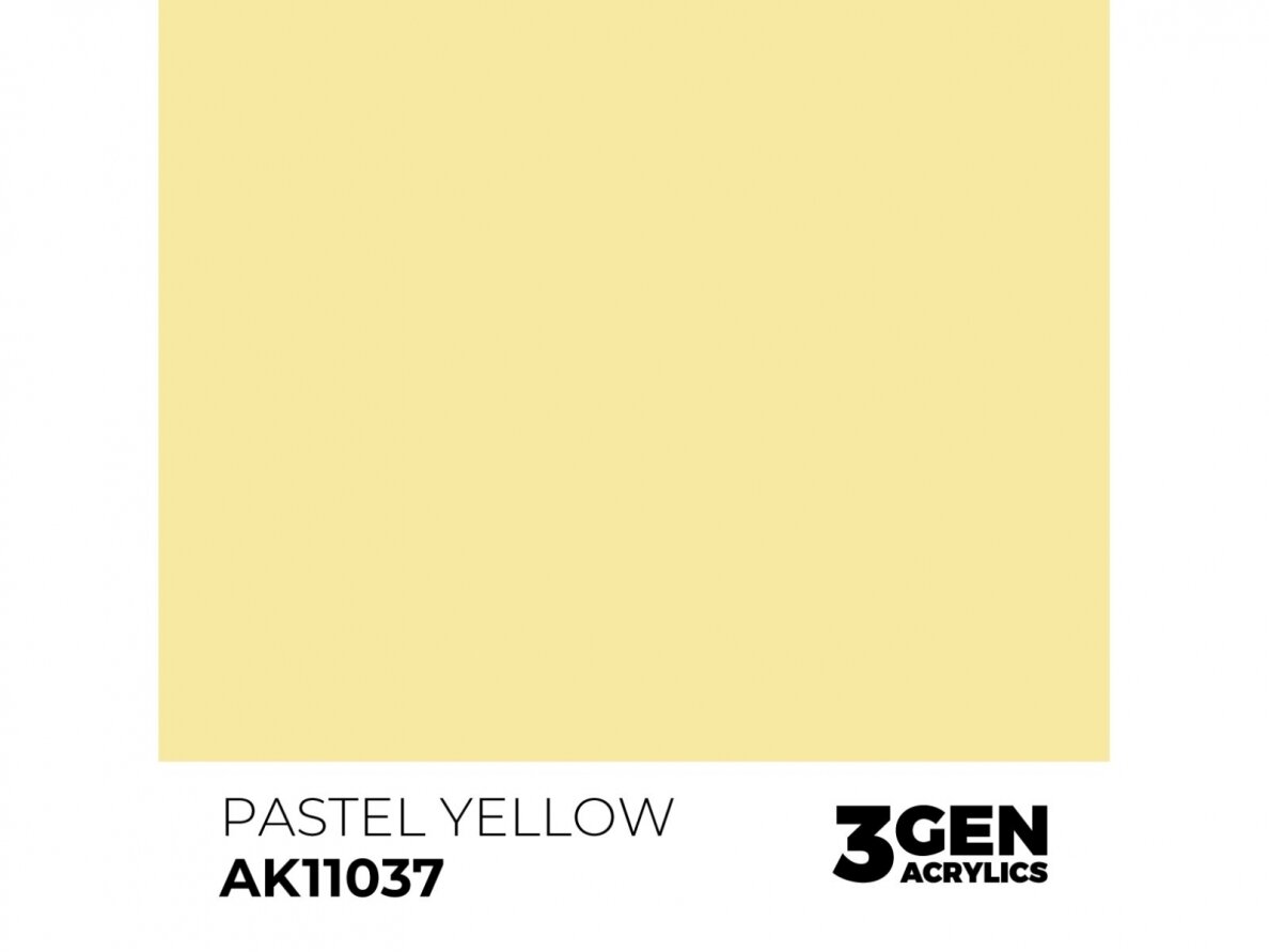 AK Interactive - Pastel Yellow - standard 3rd generation Акриловые краски, 17ml, AK11037 1 AK Interactive - Pastel Yellow - standard 3rd generation Акриловые краски, 17ml, AK11037 1