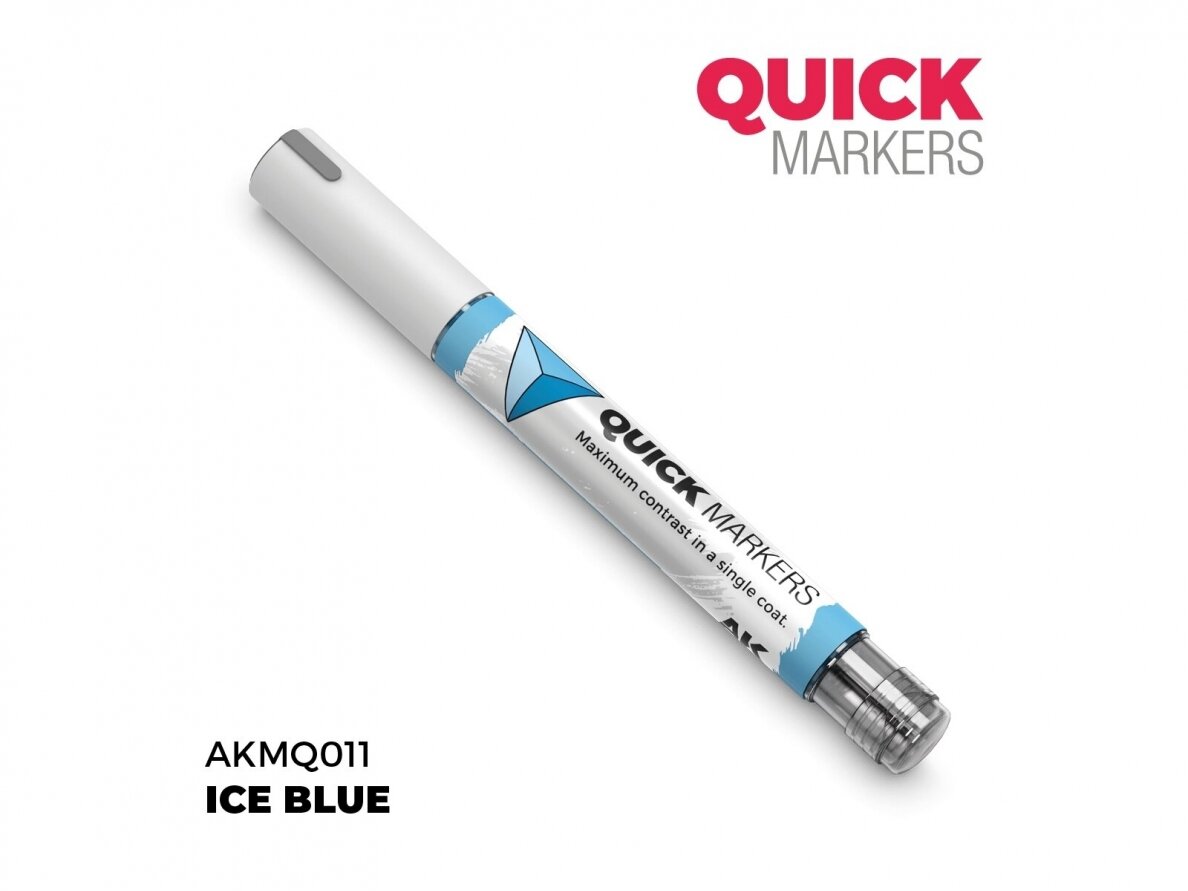 AK Interactive - ICE BLUE - QUICK MARKER (Marķieris), AKMQ011 1 AK Interactive - ICE BLUE - QUICK MARKER (Marķieris), AKMQ011 1