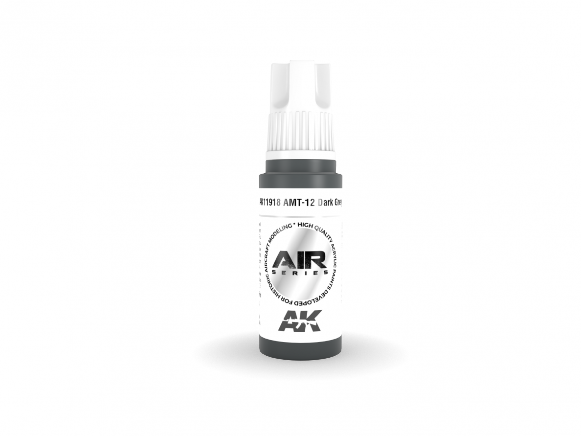AK Interactive - AMT-12 Dark Grey – AIR 3rd generation Акриловые краски, 17ml, AK11918 AK Interactive - AMT-12 Dark Grey – AIR 3rd generation Акриловые краски, 17ml, AK11918