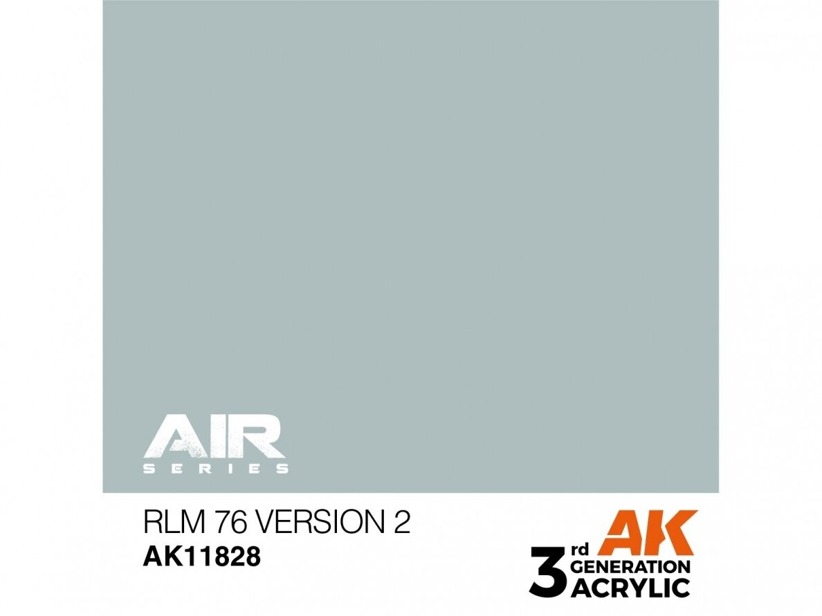 AK Interactive - RLM 76 Version 2 – AIR 3rd generation Akriliniai dažai, 17ml, AK11828 1 AK Interactive - RLM 76 Version 2 – AIR 3rd generation Akriliniai dažai, 17ml, AK11828 1