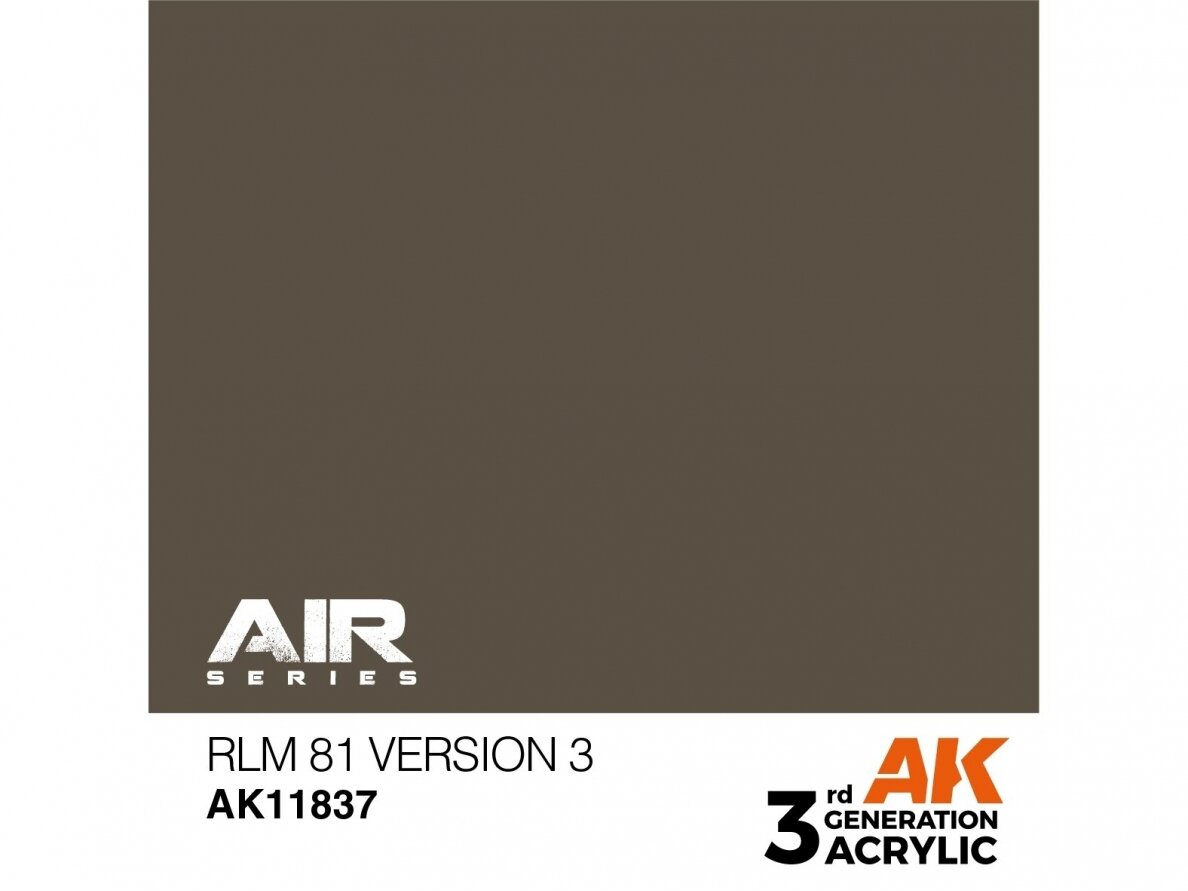AK Interactive - RLM 81 Version 3 – AIR 3rd generation Acrylic paint, 17ml, AK11837 1 AK Interactive - RLM 81 Version 3 – AIR 3rd generation Acrylic paint, 17ml, AK11837 1