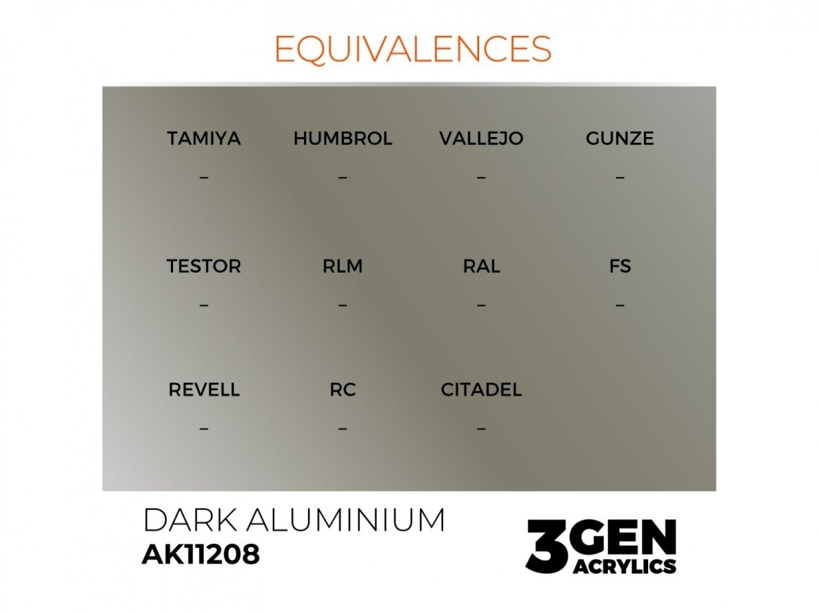 AK Interactive - Dark Aluminium - standard 3rd generation Acrylic paint, 17ml, AK11208 2