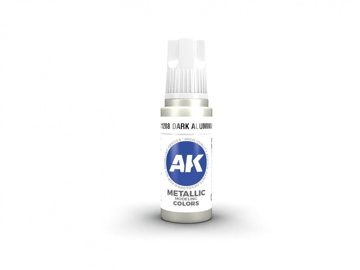 AK Interactive - Dark Aluminium - standard 3rd generation Akrüülvärv, 17ml, AK11208 AK Interactive - Dark Aluminium - standard 3rd generation Akrüülvärv, 17ml, AK11208