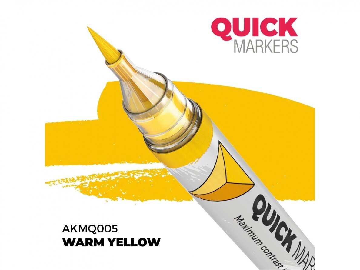 AK Interactive - WARM YELLOW - QUICK MARKER (Маркер), AKMQ005 AK Interactive - WARM YELLOW - QUICK MARKER (Маркер), AKMQ005