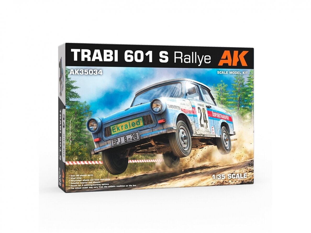 AK Interactive - Trabi 601 S Rallye (Trabant), 1/35, AK35034 AK Interactive - Trabi 601 S Rallye (Trabant), 1/35, AK35034
