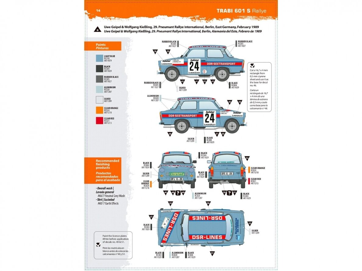 AK Interactive - Trabi 601 S Rallye (Trabant), 1/35, AK35034 13