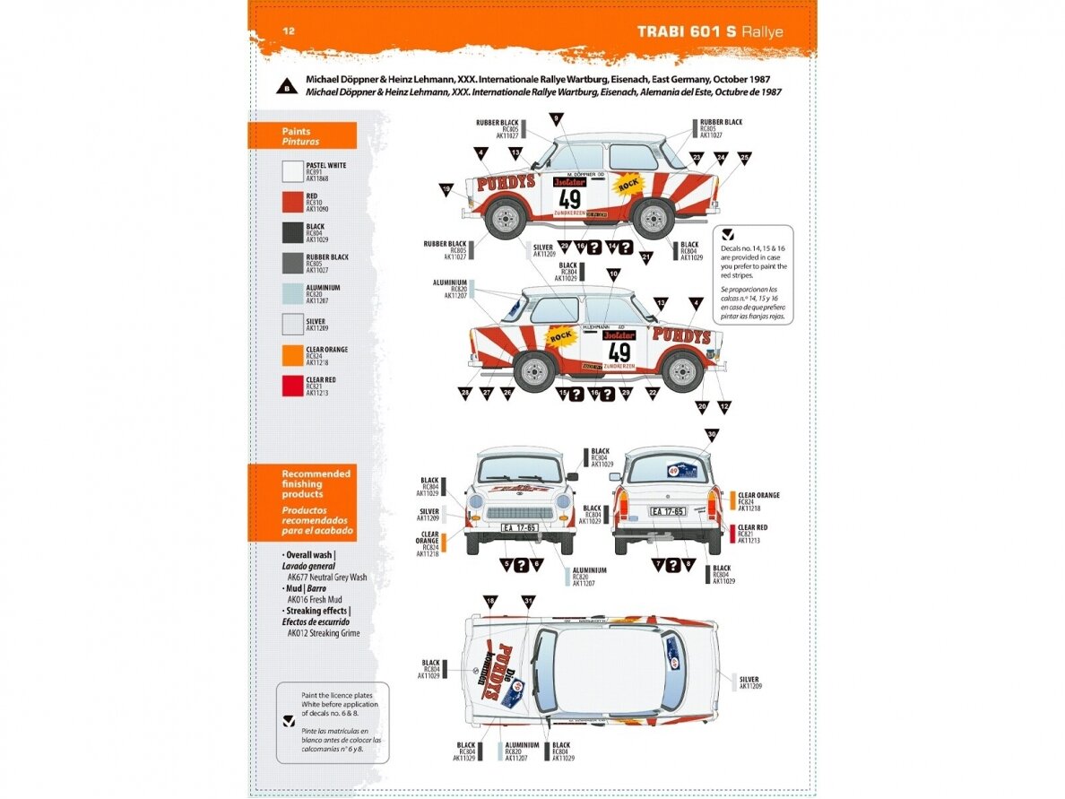 AK Interactive - Trabi 601 S Rallye (Trabant), 1/35, AK35034 15
