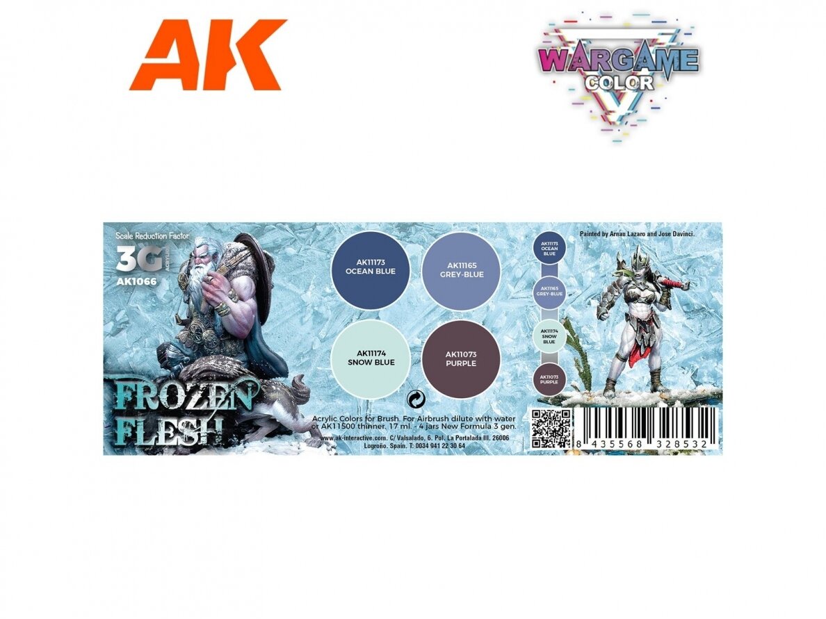 AK Interactive - Wargame Color set - Frozen Flesh - 3rd generation - Acrylic paint set, AK1066 1 AK Interactive - Wargame Color set - Frozen Flesh - 3rd generation - Acrylic paint set, AK1066 1