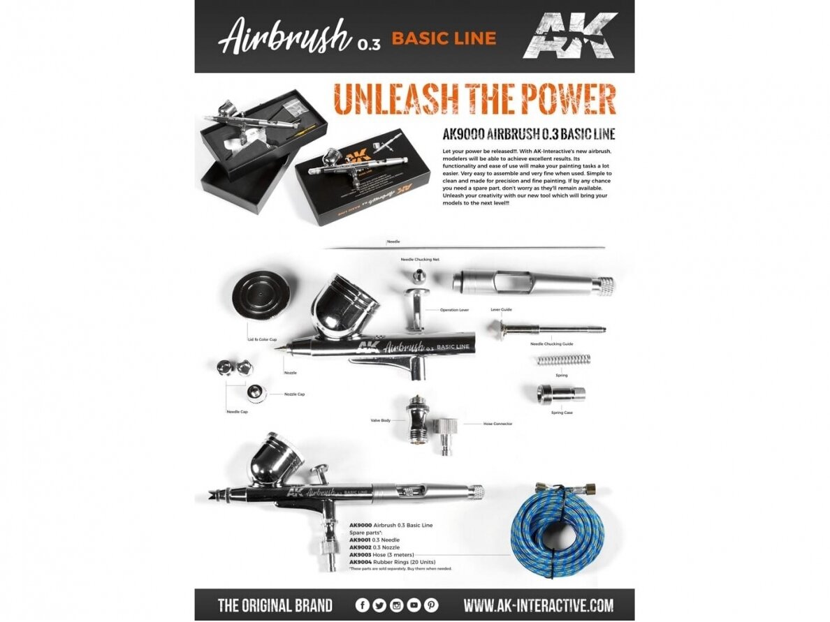 AK Interactive - Airbrush basic line 0.3, 9000 3 AK Interactive - Airbrush basic line 0.3, 9000 3