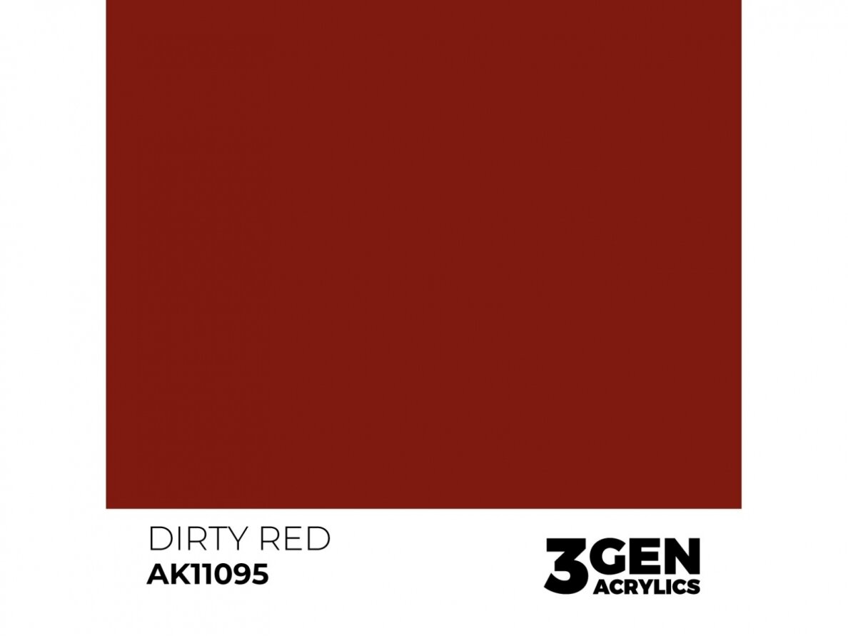 AK Interactive - Dirty Red - standard 3rd generation Acrylic paint, 17ml, AK11095 1 AK Interactive - Dirty Red - standard 3rd generation Acrylic paint, 17ml, AK11095 1