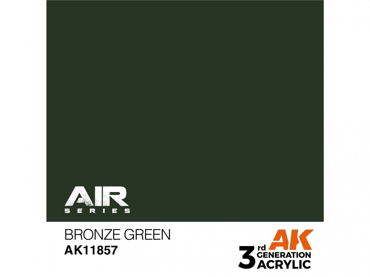 AK Interactive - Bronze Green – AIR 3rd generation Акриловые краски, 17ml, AK11857 1 AK Interactive - Bronze Green – AIR 3rd generation Акриловые краски, 17ml, AK11857 1