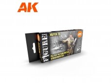 AK Interactive - 3rd generation - Akrils krāsu komplekts Waffen SS Pea dot Pattern/dot44 (erbsenmuster), AK11623