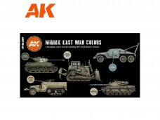 AK Interactive - 3rd generation - Akrils krāsu komplekts Middle East War Colors, AK11648